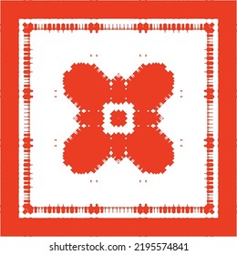 Mexikanische Ziertalavera-Keramik. Vektornahtloser Musterrahmen. Das Badezimmer ist sehr schön. Rote Vintage-Hintergrund für Tapeten, Web-Hintergrund, Handtücher, Druck, Oberflächenstruktur, Kissen.
