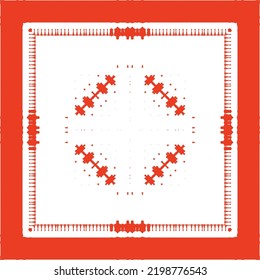 Mexican ornamental talavera ceramic. Vector seamless pattern frame. Bathroom design. Red vintage backdrop for wallpaper, web background, towels, print, surface texture, pillows.