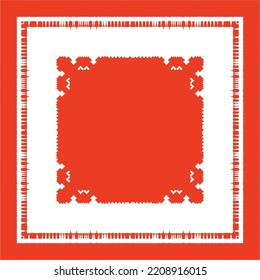 Mexikanische Ziertalavera-Keramik. Vektornahtloser Musterrahmen. Das Badezimmer ist sehr schön. Rote Vintage-Hintergrund für Tapeten, Web-Hintergrund, Handtücher, Druck, Oberflächenstruktur, Kissen.
