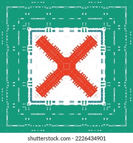 Mexican ornamental talavera ceramic. Vector seamless pattern frame. Bathroom design. Red vintage backdrop for wallpaper, web background, towels, print, surface texture, pillows.
