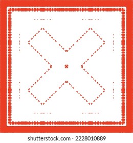 Cerámica de talavera ornamental mexicana. Marco de patrón sin fisuras del vector. El diseño del cuarto de baño. Fondo rojo vintage para papel pintado, fondo web, toallas, impresión, textura superficial, almohadas.