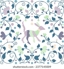 El bordado de otomi mexicano es un patrón sin fisuras. Colorido estilo tradicional mexicano de bordado textil. Gráfico de estilo popular otomi, fondo de pantalla. Motif floral mexicano festivo