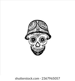 Mexican painted skull logo news