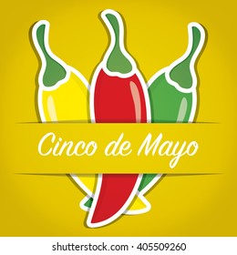 Mexican paper cut out card in vector format.