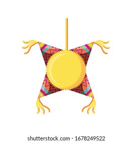 mexican party pinata on white background vector illustration design