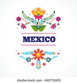 Mexican Pattern, Beautiful Ethnic Ornamert