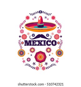 Mexican pattern, beautiful ethnic ornamert