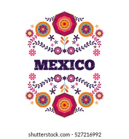 Mexican Pattern, Beautiful Ethnic Ornamert