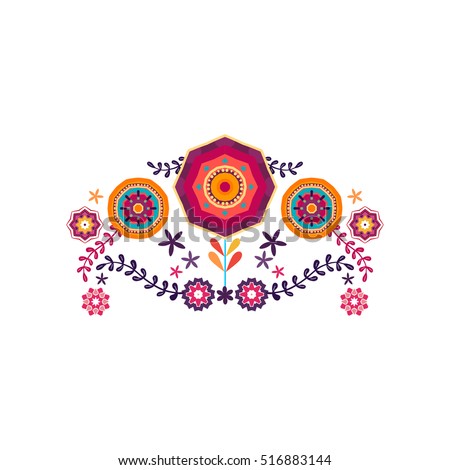 Mexican pattern, beautiful ethnic ornamert