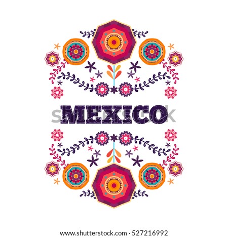 Mexican pattern, beautiful ethnic ornamert