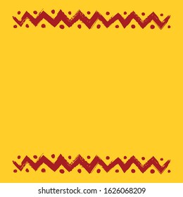 Mexican pattern edged background vector