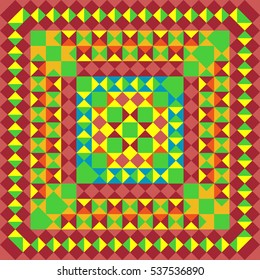 Mexican pattern. Pixel bright background in Mexican style.
