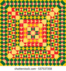 Mexican pattern. Pixel bright background in Mexican style.