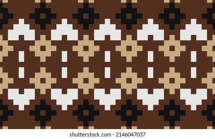 Mexican Patterns Fabric from Africa, Navajo Nation Pattern. Aztec pixel Geometric Ornament Traditional art design for prints carpet,wallpaper,clothing,wrapping,simplicity,background, African dress