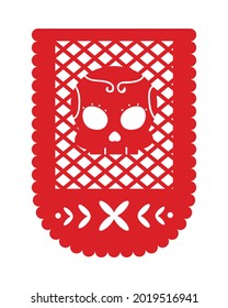 Mexican Pennant With Skull Design