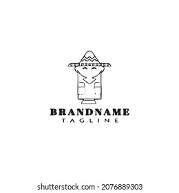 mexican people logo icon template modern vector illustration