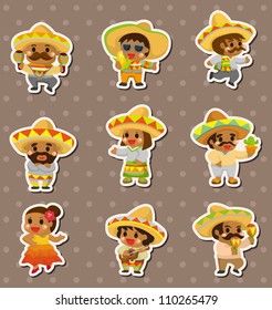 Mexican people stickers