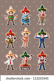 Mexican people stickers