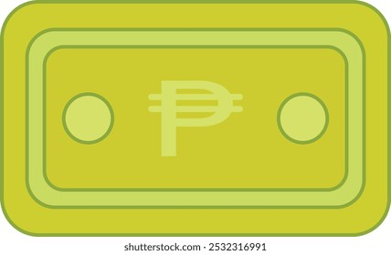 Mexican Peso currency line filled design