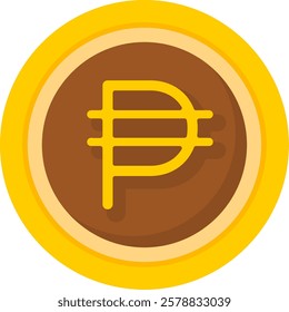 Mexican Peso Flat Style Icon Design