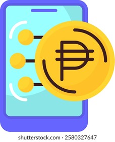 Mexican Peso Flat Style Icon Design