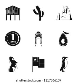 Mexican peso icons set. Flat set of 9 mexican peso vector icons for web isolated on white background
