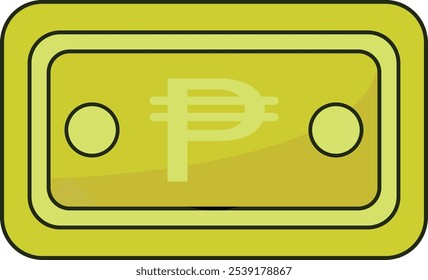 Mexican Peso Note Icon Currency Finance Illustration