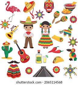 Mexican pictures Sombrero Tacos Mexican graphics Digital Mexican party Clip-art.