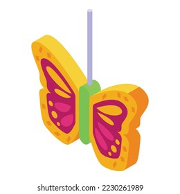 Mexican pinata butterfly icon isometric vector. Mexico party. Carnival holiday