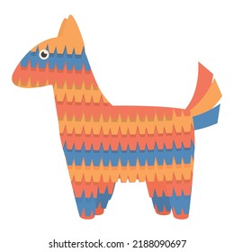 Mexican pinata icon cartoon vector. Mexico candy. Horse toy