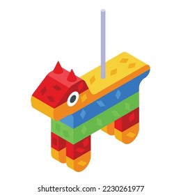 Mexican pinata icon isometric vector. Mexico party. Fiesta cactus