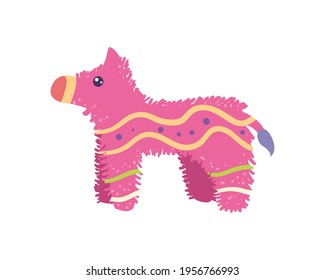 Mexican pinata on white background