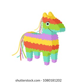 Mexican pinata, traditional cultural symbol of Mexico vector Illustration on a white background