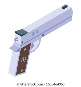 Mexican pistol icon. Isometric of mexican pistol vector icon for web design isolated on white background