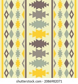 Mexican plaid. Navajo. Seamless pattern. Design with manual hatching. Textile. Ethnic boho ornament. Vector illustration for web design or print.