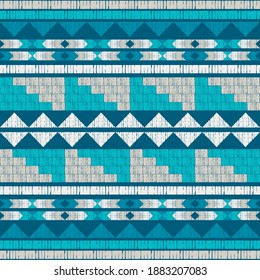Mexican plaid. Seamless pattern. Design with manual hatching. Textile. Ethnic boho ornament. Vector illustration for web design or print.