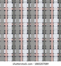 Mexican plaid. Seamless pattern. Design with manual hatching. Textile. Ethnic boho ornament. Vector illustration for web design or print.