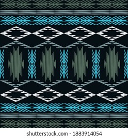 yegua mexicana. Patrón sin foco. Bordado en tela. Textil. Ornamento étnico de boho. Ilustración vectorial para diseño web o impresión.