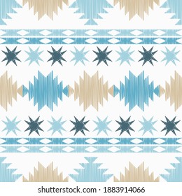 mexikanisches Pflaumen. Nahtloses Muster. Stickerei auf Stoff. Textil. Ethnische Boho-Ornament. Vektorgrafik für Webdesign oder Print.