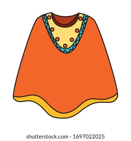 Mexican poncho design, Mexico culture tourism landmark latin and party theme Vector illustration