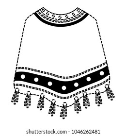 mexican poncho icon