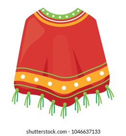mexican poncho icon