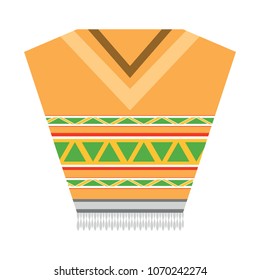 mexican poncho icon 