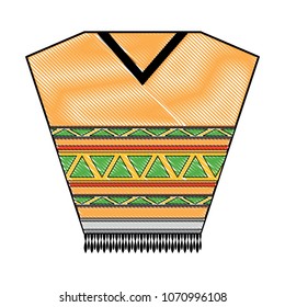mexican poncho icon 
