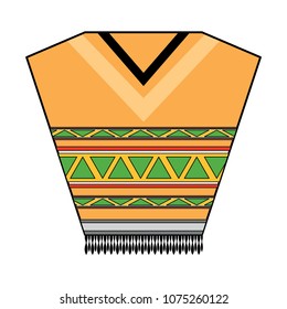 mexican poncho icon 