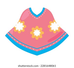 mexican poncho icon isolated design