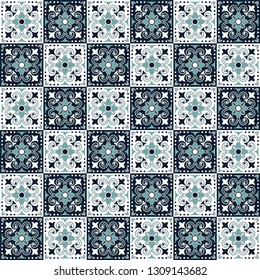 Mexican pottery Talavera. Portuguese tile azulejo. Damask floral background. Turkish ornament, Moroccan mosaic. Spanish porcelain. Ceramic dishes, folk print. Mediterranean wallpaper. Art Deco. 