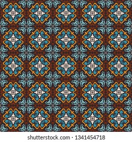 Mexican pottery Talavera. Portuguese tile azulejo. Damask floral background. Turkish ornament, Moroccan mosaic. Spanish porcelain. Ceramic dishes, folk print. Mediterranean wallpaper. Art Deco. 