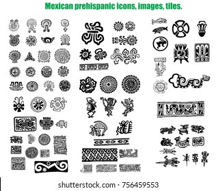 Mexican Prehispanic Tiles Vector