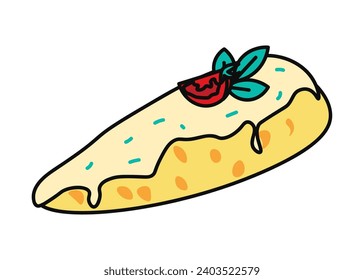 Mexican product of food colorful set. The design beautifully showcases a fresh and crusty loaf of bread with cheese sauce, an essential element of Mexican meals. Vector illustration.